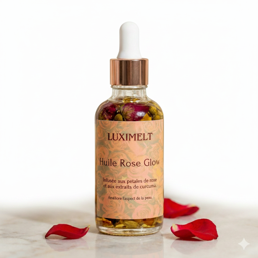 Huile Rose Glow Infusée Curcuma & Pétales de Rose